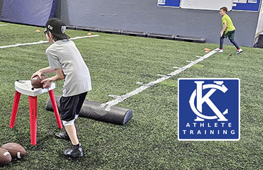 Kansas City Athlete Training offers group Quarterback Training on Monday Nights as part of our Kansas City Football Academy.  We know its hard to find quarterback football training for youth and middle school quarterbacks that is affordable yet effective, however we accomplish both via our group Quarterback Football Training here at Kansas City Athlete Training. We also offer advanced 1-on-1 instruction for youth, middle school and high school quarterbacks or athletes looking for more skills training so please contact us if you need more personalized training than what we offer in our group sessions.